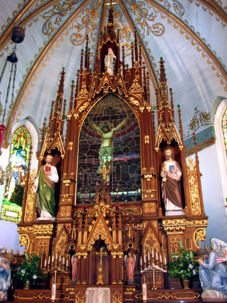 The church altar